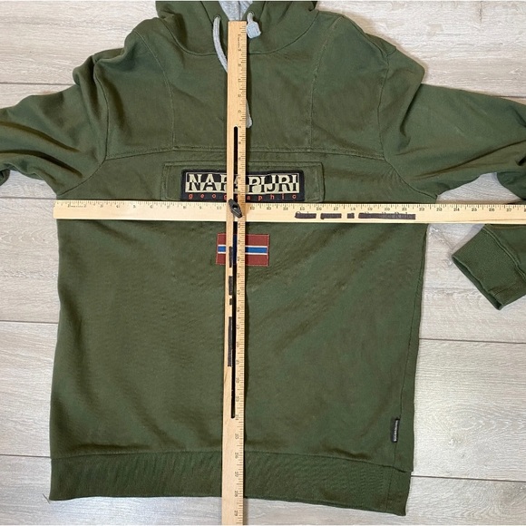 Napapijri Burgee Hoodie Front Pocket Green XL - Picture 4 of 11